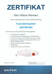Funk-Alarmsystem DAITEM D22